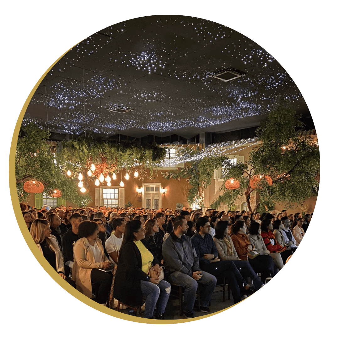 Espaço elegante para eventos corporativos.